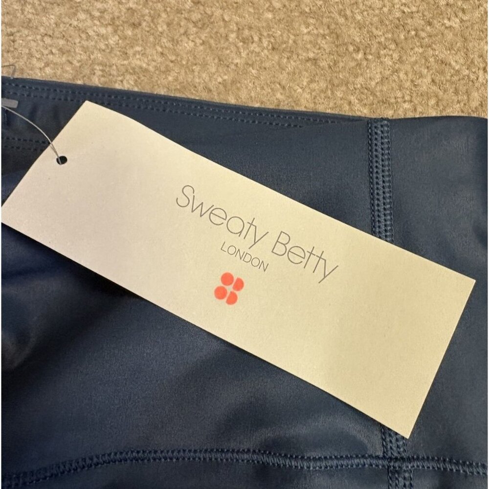 Sweaty Betty S Teal Blue High Rise Waist High Shine 7/8 Legging NWT - Picture 4 of 8